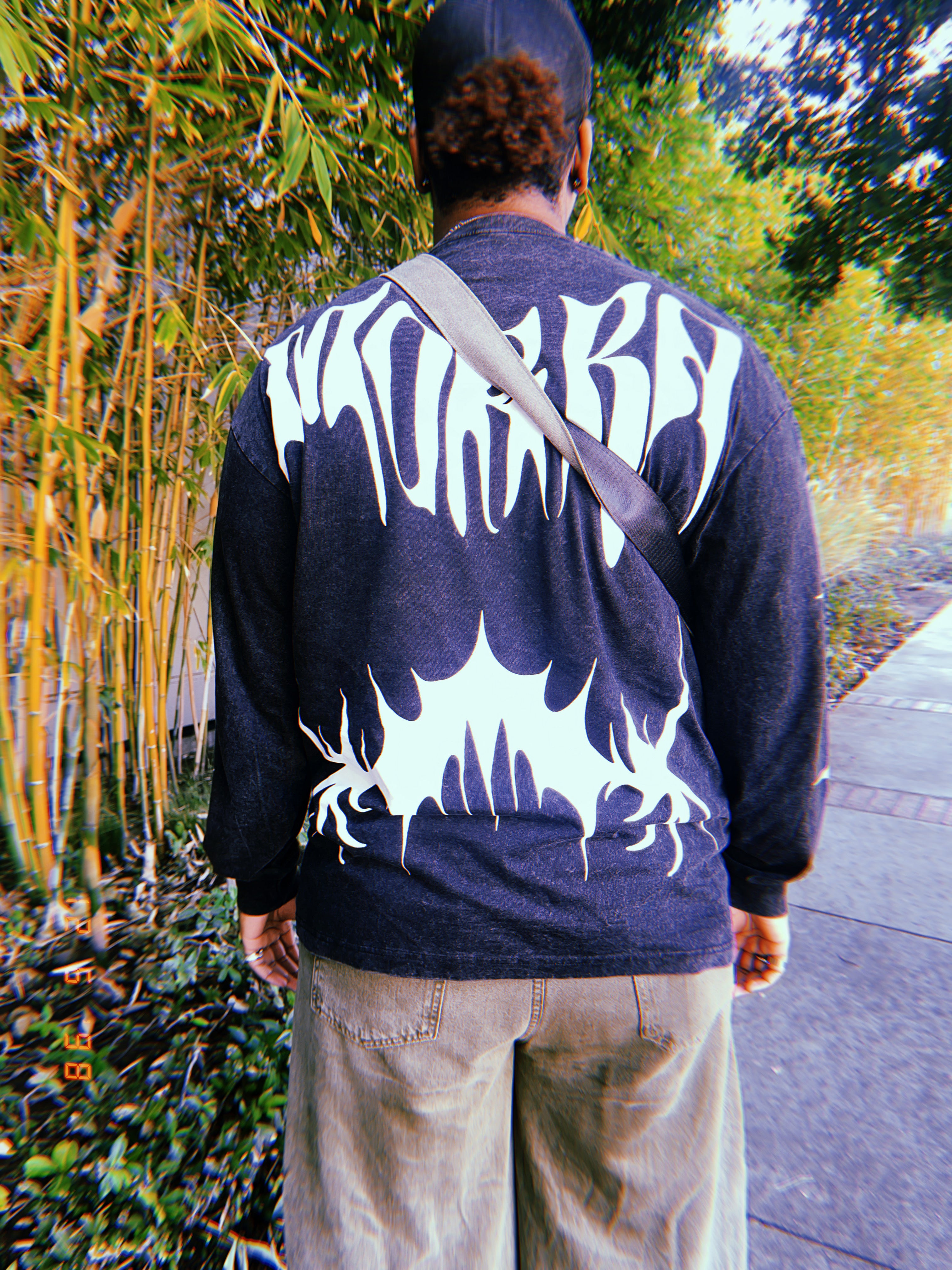 Black Morba Vintage Oversized Long Sleeve