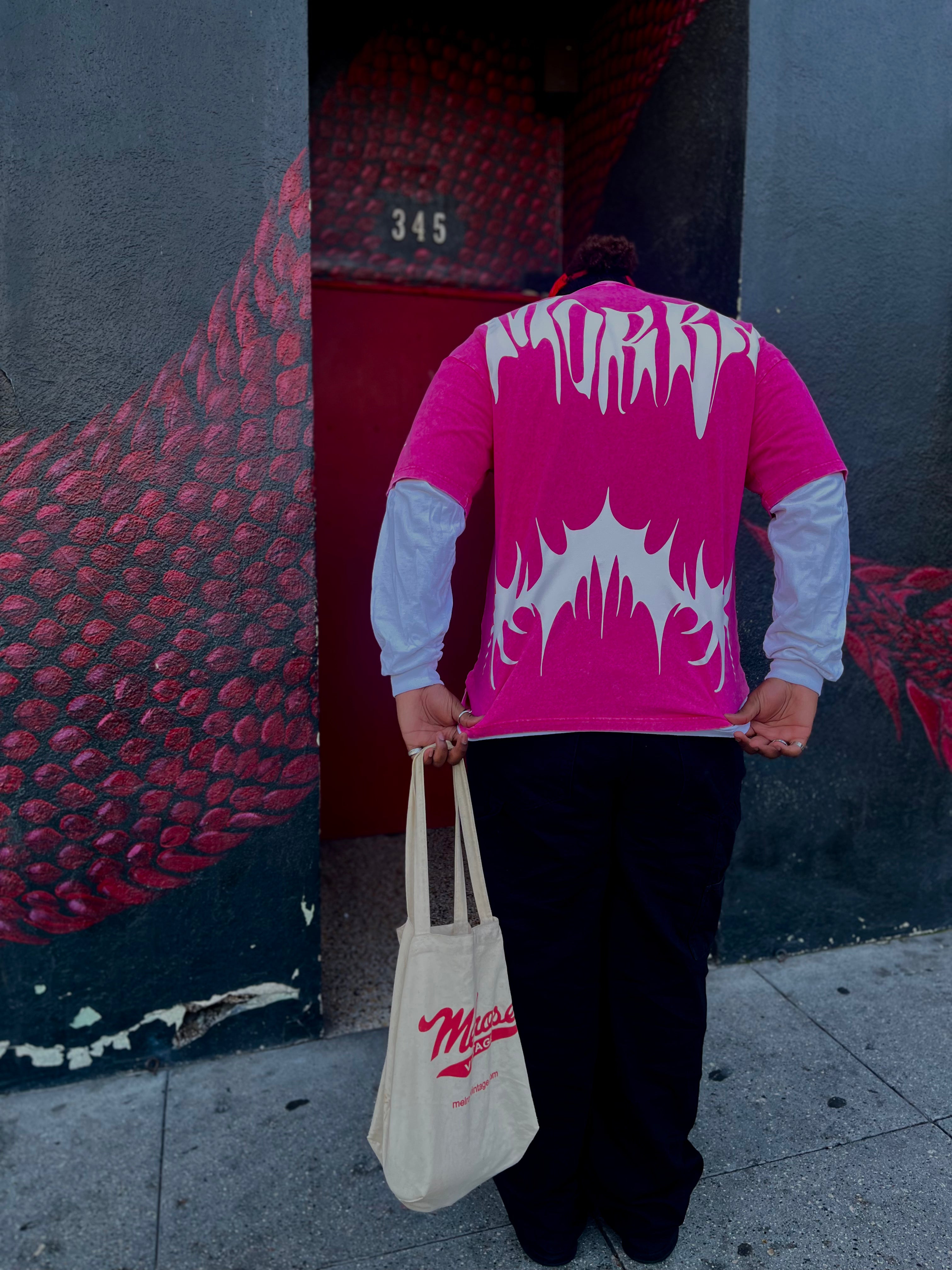 Pink Morba Vintage Oversized T-Shirt