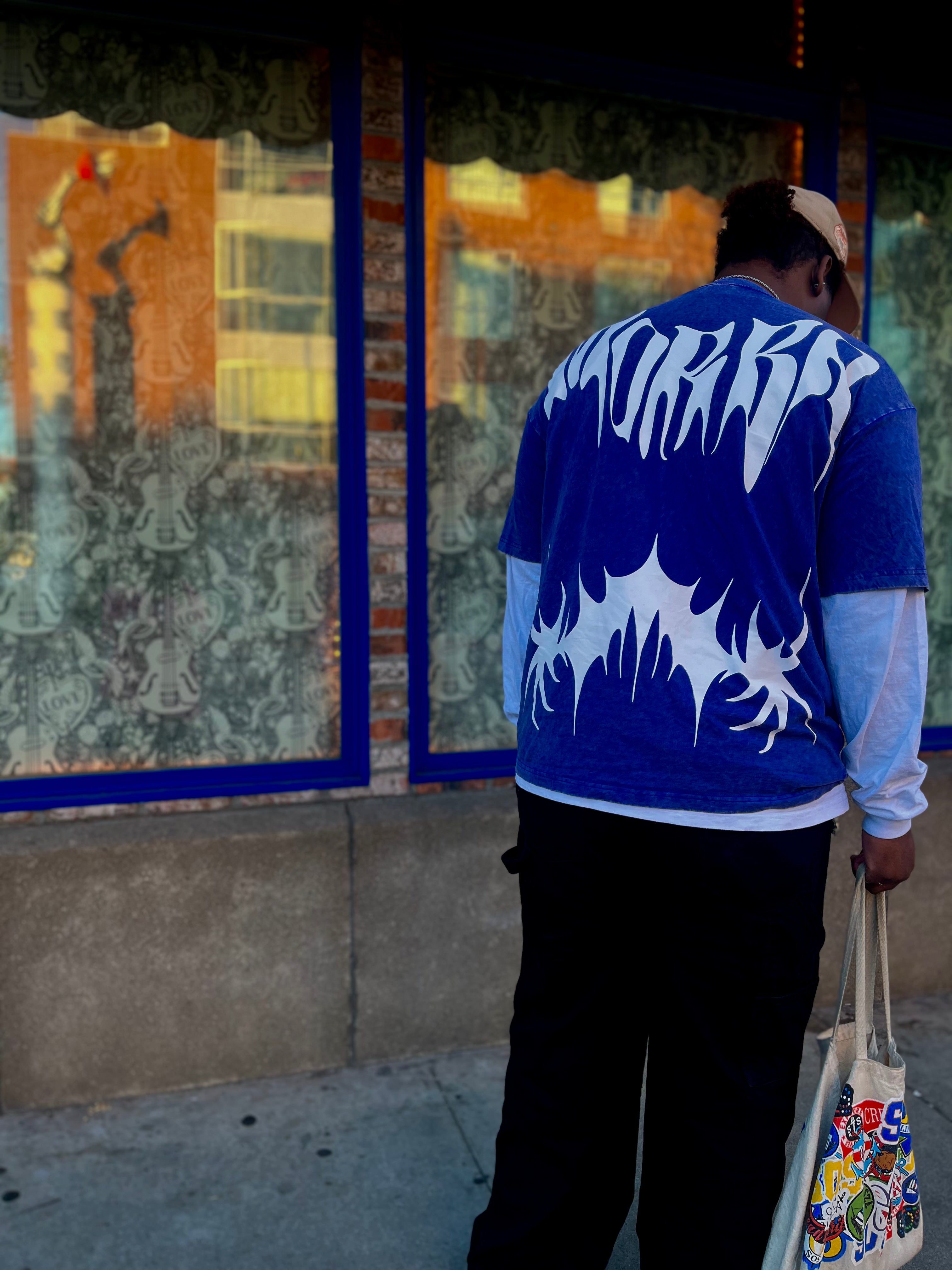 Blue Morba Vintage Oversized T-Shirt