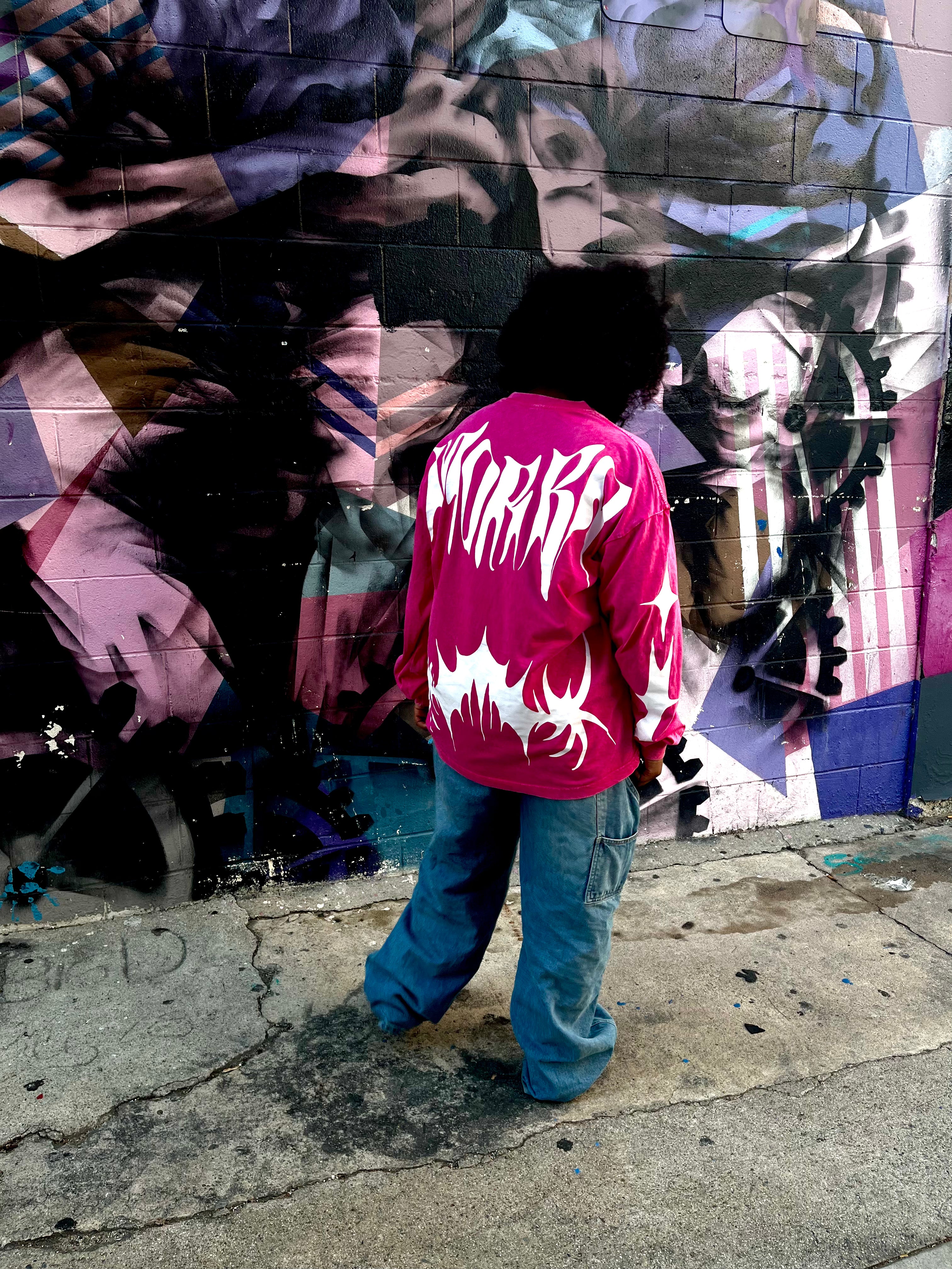 Pink Morba Vintage Oversized Long Sleeve