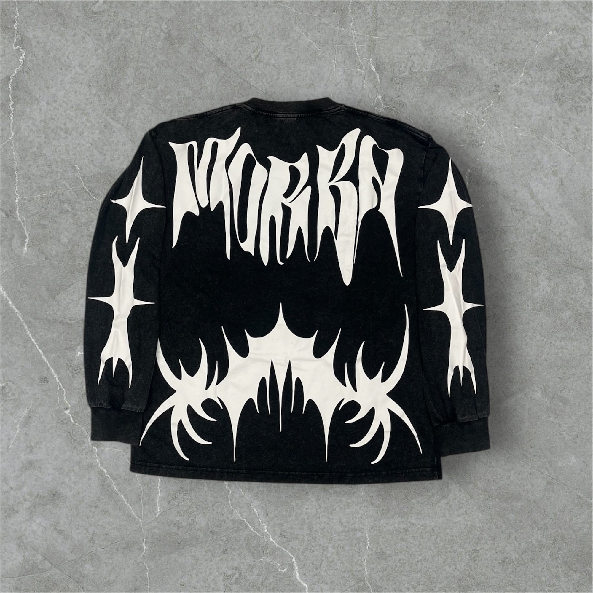 Black Morba Vintage Oversized Long Sleeve